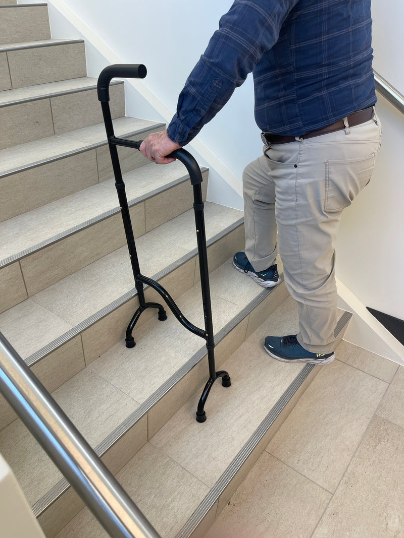 "Stair Assist Cane by Rock Steady Cane – Adjustable Height, Lightweight Design, Supports Up to 300 lbs, Ideal for Seniors and Post-Surgery Recovery"